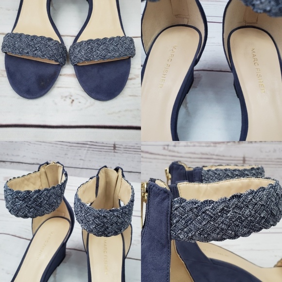 Marc Fisher Jensine braid ankle cuff wedge sandal - Picture 7 of 8